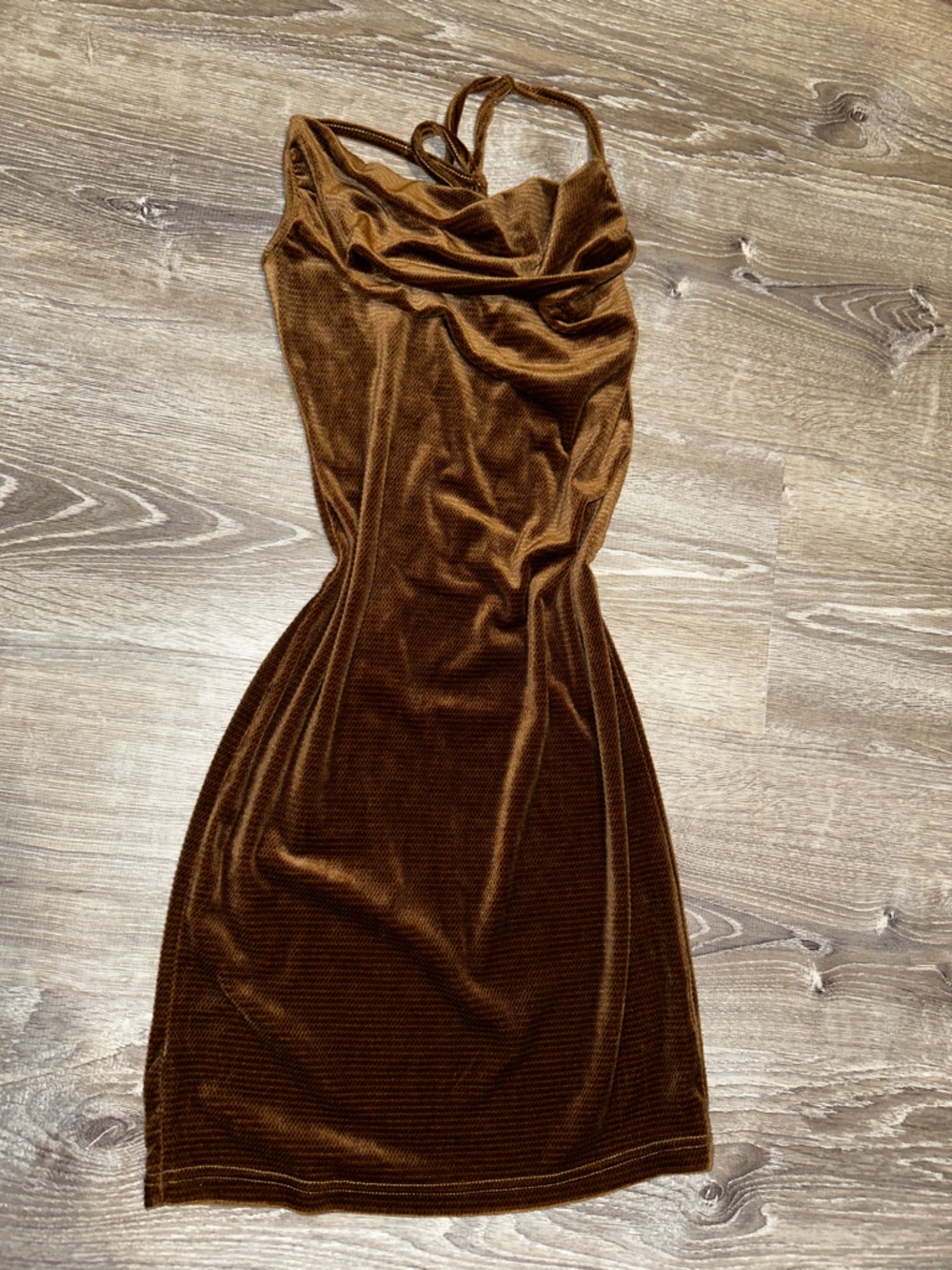 SHEIN Brown Velvet Dress